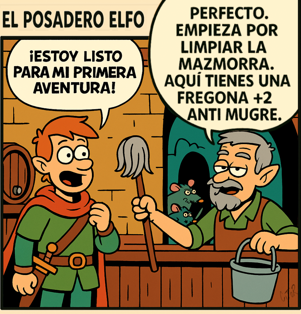 Comic Posadero Elfo RPG JuegoRPG webcomic español