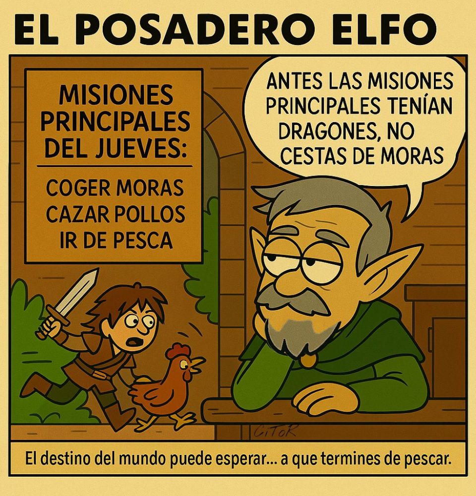 Comic Posadero Elfo RPG JuegoRPG webcomic español