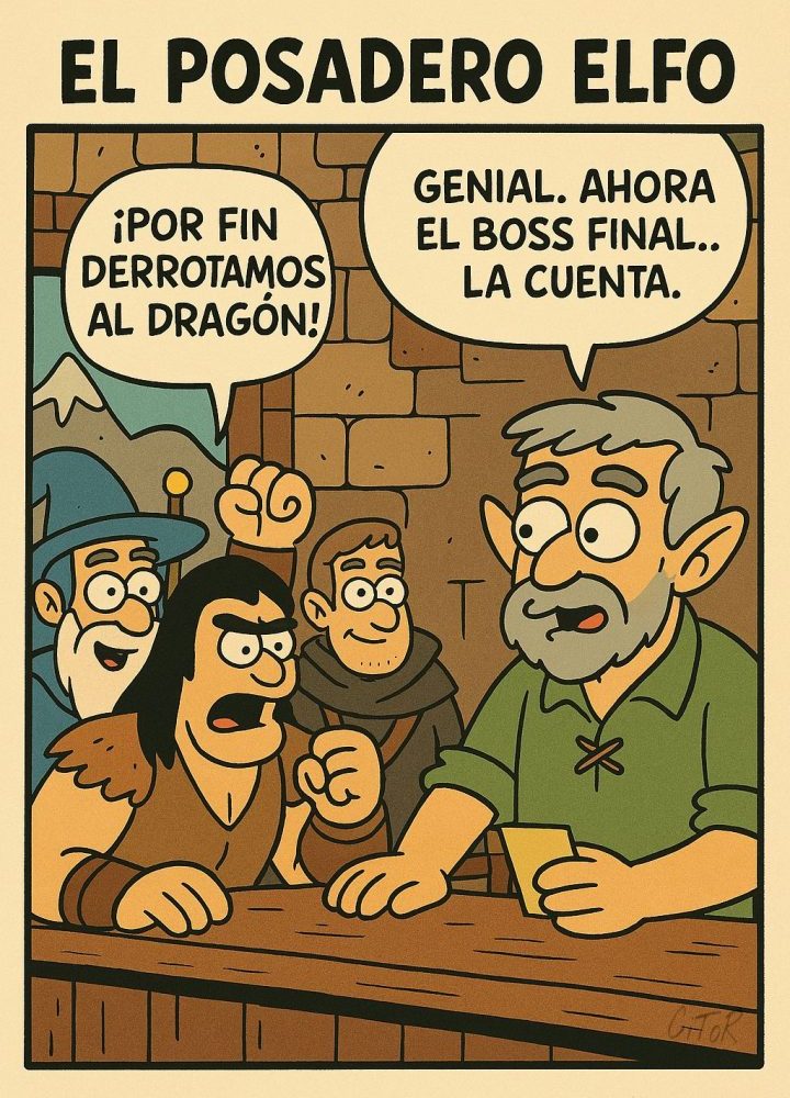 Comic Posadero Elfo RPG JuegoRPG webcomic español